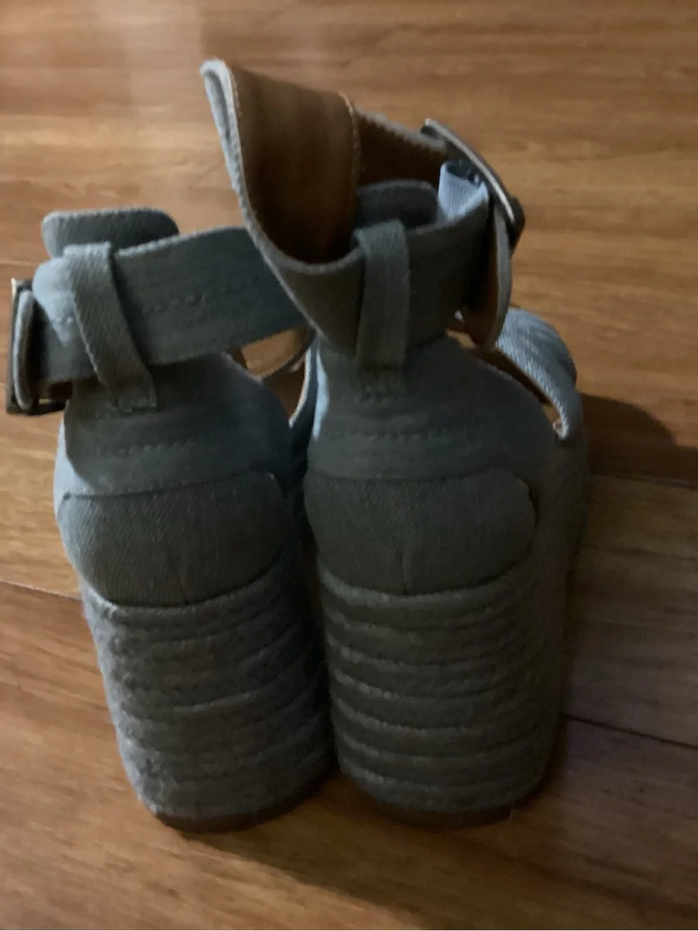 Women’s Zodiac Wedge Espadrille Sandal Lt. Denim Blue  Size 6 NEW